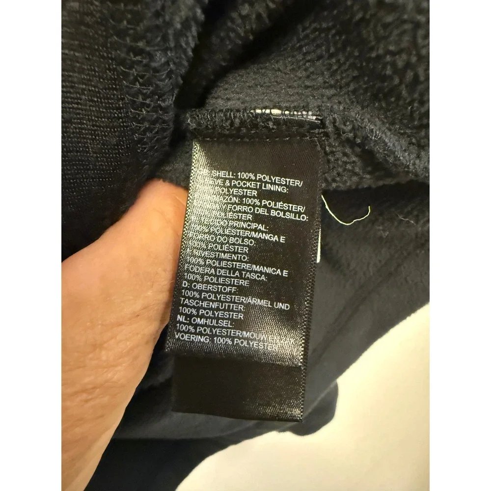 The North Face Black Full Zip Fleece Jacket Men's Large L Zip Pockets